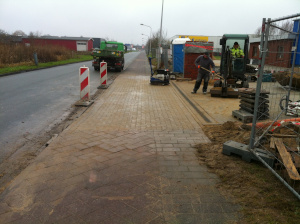 Bordsteinabsenkung hergestellt