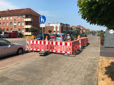Abgesicherte Baustelle Abbildung Beustellenabsicherung